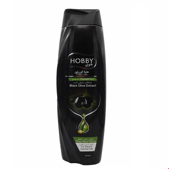 شامپو سر هوبی حاوی عصاره زیتون سیاه مناسب موهای مشکی و رنگ شده 600 میل HOBBY