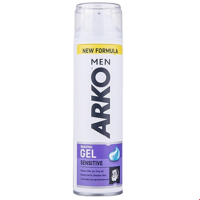 ژل اصلاح آرکو من 200 میل مدل پوست های حساس  ARKO Sensitive 