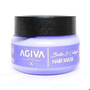 ماسک مو داخل حمام آگیوا حاوی بیوتین و کلاژن 350 میل مدل Agiva Biotine  