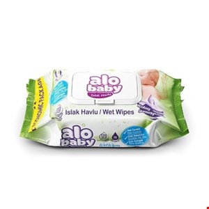 دستمال مرطوب کودک آلو بیبی بسته 120 عددی alo baby