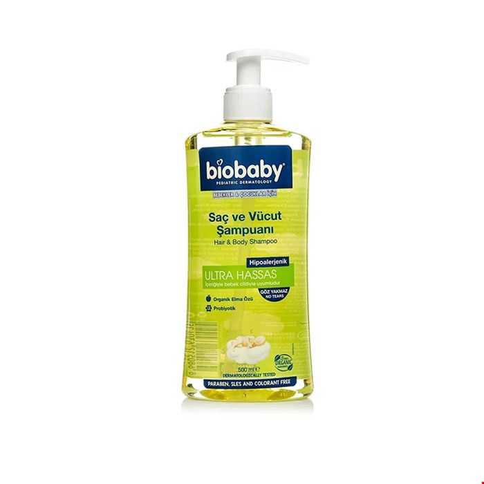 شامپو سر و بدن کودک ارگانیک 500 میل بیو بیبی BioBaby