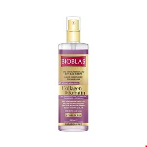 اسپری دو فاز مو بیوبلاس حاوی کلاژن و کراتین 200 میل مدل BIOBLAS collagen keratin