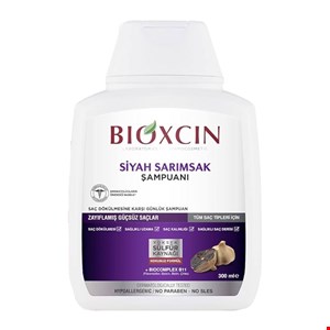 شامپو ضد ریزش مو بیوکسین مدل سیر سیاه مناسب تمامی موها 300 میل مدل BIOXCIN Siyah Sarimsak