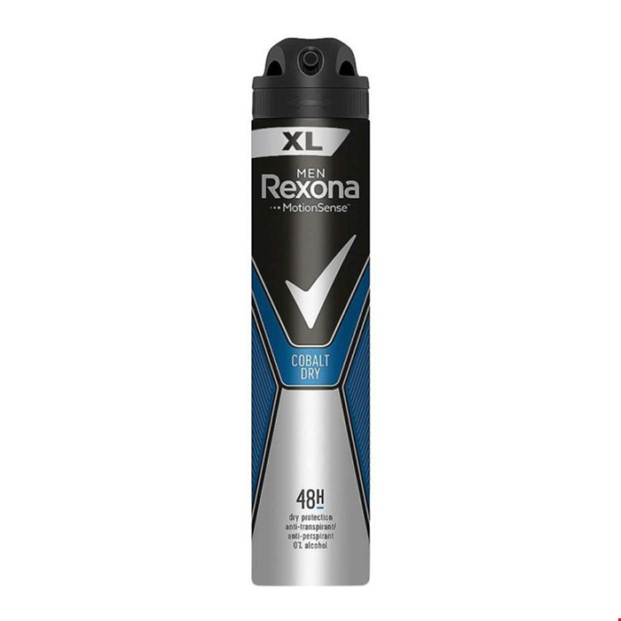 اسپری رکسونا مردانه COBALT DRY ماندگاری 48 ساعته 200 میلی Rexona