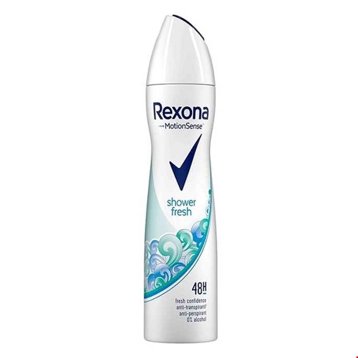 اسپری رکسونا زنانه shower fresh ماندگاری 48 ساعته 200 میلی Rexona