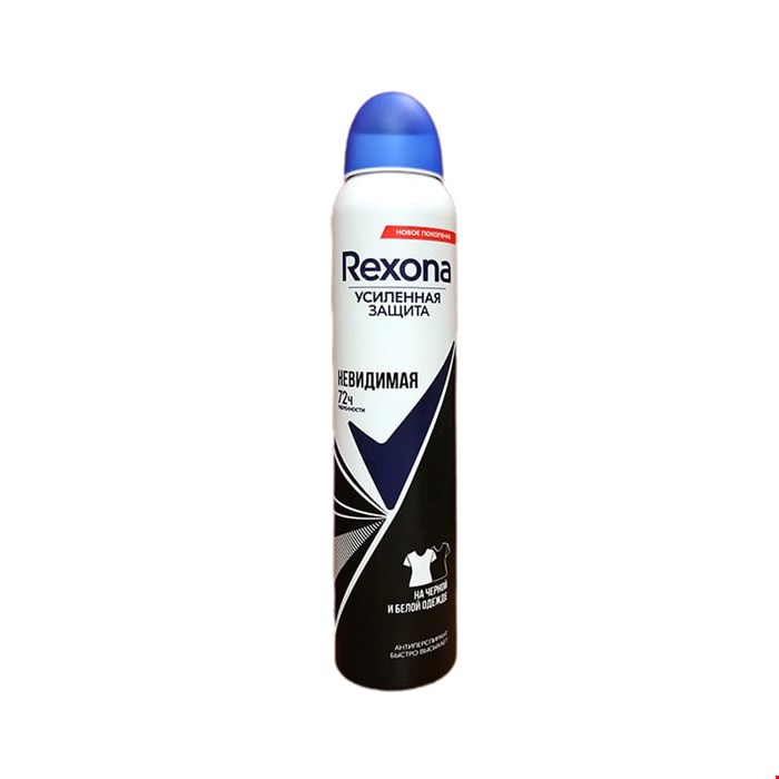 اسپری رکسونا زنانه روسی 72 ساعته 200 میلی Rexona НЕВИДИМАЯ