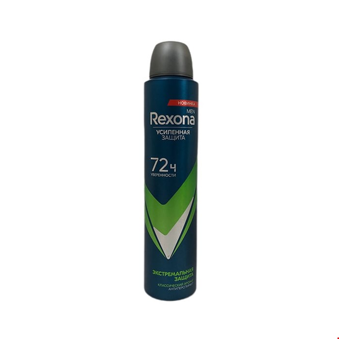 اسپری رکسونا مردانه روسی 72 ساعته 200 میلی Rexona ЭКСТРЕМАЛЬНАЯ ЗАЩИТА