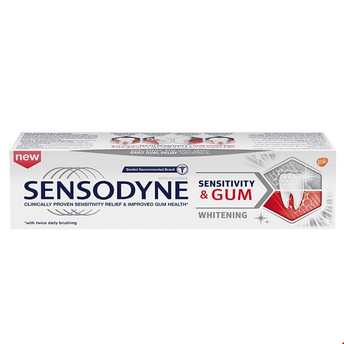 خمیر دندان سنسوداین مدل SENSODYNE WHITENING SENSITIVITY GUM