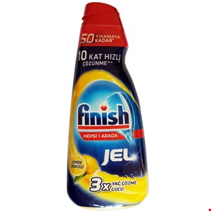 ژل ماشین ظرفشویی فینیش 1000 میل مدل Finish limon kokulu