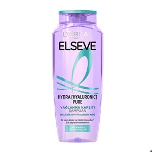 شامپو لورال بنفش برای موهای چرب و نازک مدل Loreal Elseve Hydra Hyaluronic Pure 