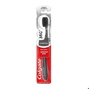 مسواک کلگیت برس متوسط مدل Colgate 360 Charcoal 