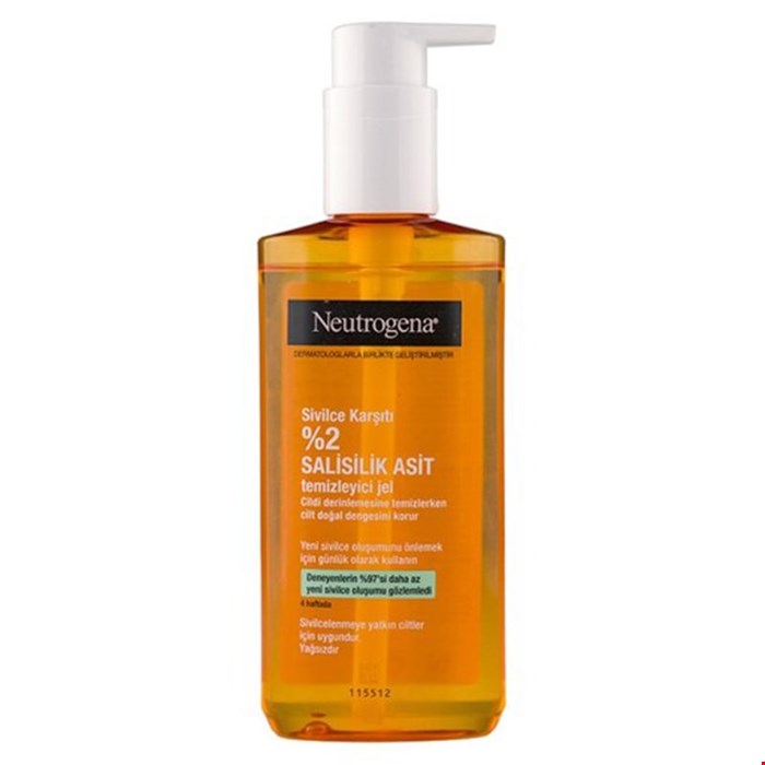 ژل شستشوی صورت نوتروژینا %2 اسید سالسیلیک 200 میل مدل Neutrogena sivilce karşıtı 2% salisilik asit