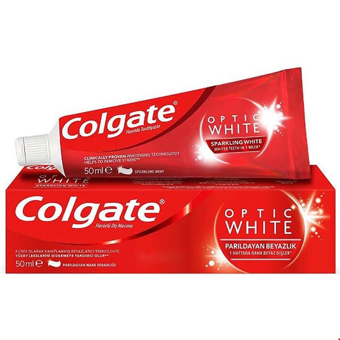 خمیر دندان کلگیت سفید کننده اپتیک وایت 50 میل مدل colgate Optic White