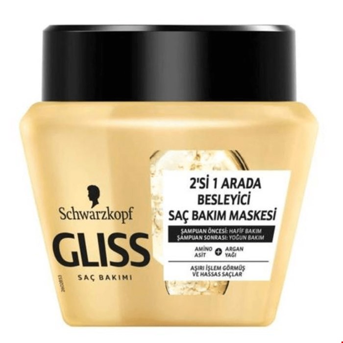 ماسک مو داخل حمام گلیس مناسب موهای موخوره و خشک 300 میل GLISS 