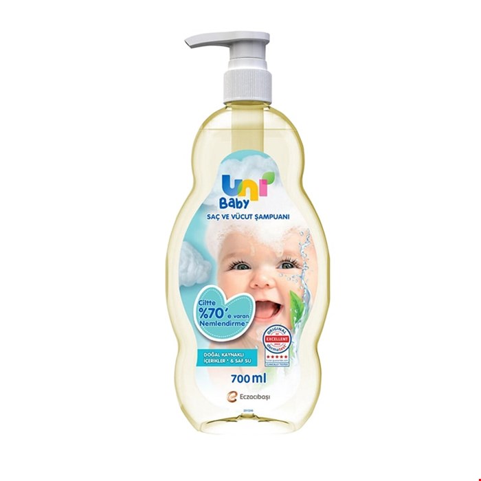شامپو سر و بدن یونی بیبی مخصوص کودک حجم 700 میل Uni Baby 